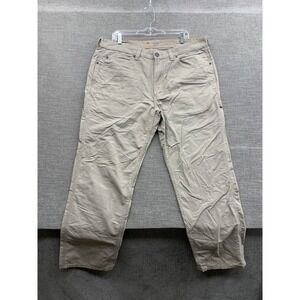 Ridgecut Toughwear Workwear Pants Mens 38x30 Beige Cotton Nylon Hammer Loop
